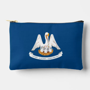 Dynamic Louisiana State Flag Graphic on a Accessory Pouch