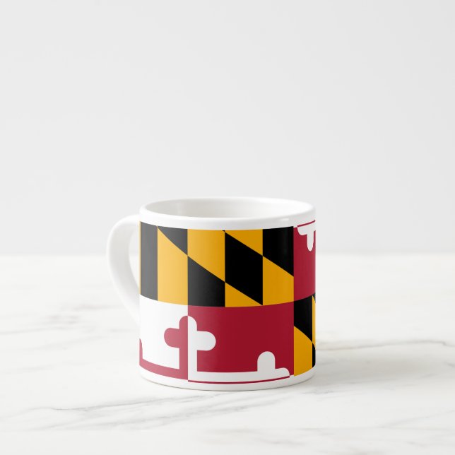 Dynamic Maryland State Flag Espresso Cup (Front Left)
