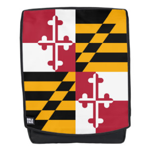 Dynamic Maryland State Flag Graphic on a Backpack