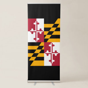 Dynamic Maryland State Flag Graphic on a Retractable Banner