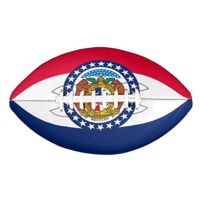 Dynamic Missouri State Flag Graphic on a American Football (Front)