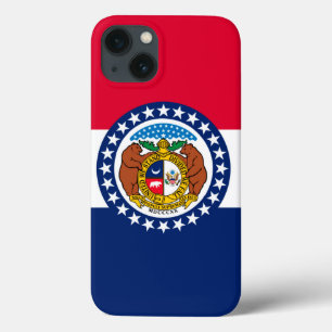 Dynamic Missouri State Flag Graphic on a iPhone 13 Case