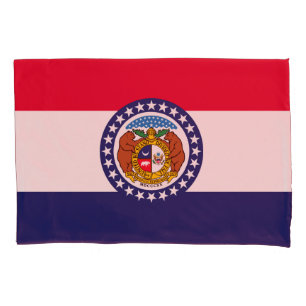 Dynamic Missouri State Flag Graphic on a Pillowcase
