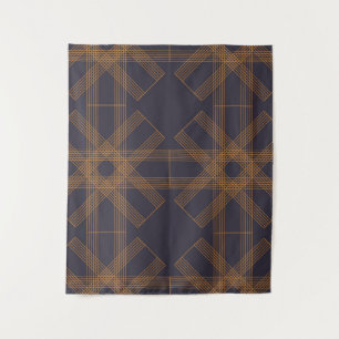 Dynamic, modern, cool, abstract line pattern art tapestry