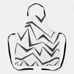 Dynamic, modern urban zigzag illustration pattern apron