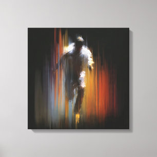 Dynamic Motion Blur Abstract Figure Art Canvas Print