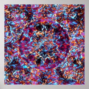 Dynamic Multicolored Abstract Cosmic Textured Poster