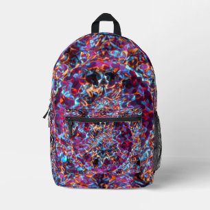 Dynamic Multicolored Abstract Cosmic Textured Printed Backpack