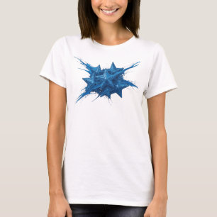 Dynamic Navy Abstract Stars Statement Design T-Shirt