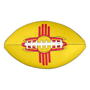 Dynamic New Mexico State Flag Graphic on a American Football