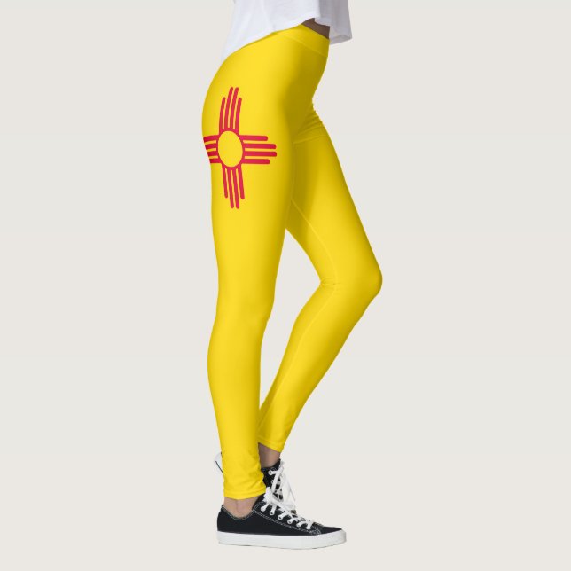 Dynamic New Mexico State Flag Graphic on a Leggings (Right)