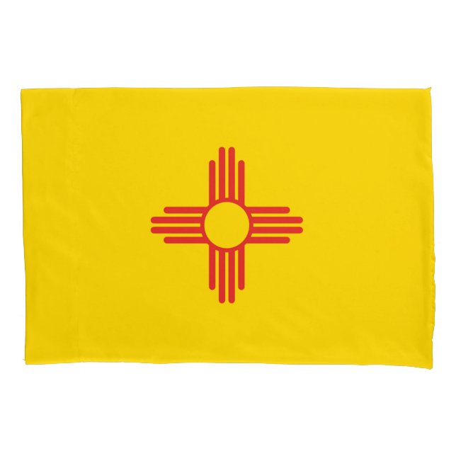 Dynamic New Mexico State Flag Graphic on a Pillowcase (Front)