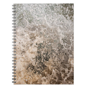 Dynamic Ocean Waves and Sea Foam Abstract Notebook
