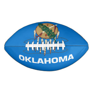 Dynamic Oklahoma State Flag Graphic on a American Football