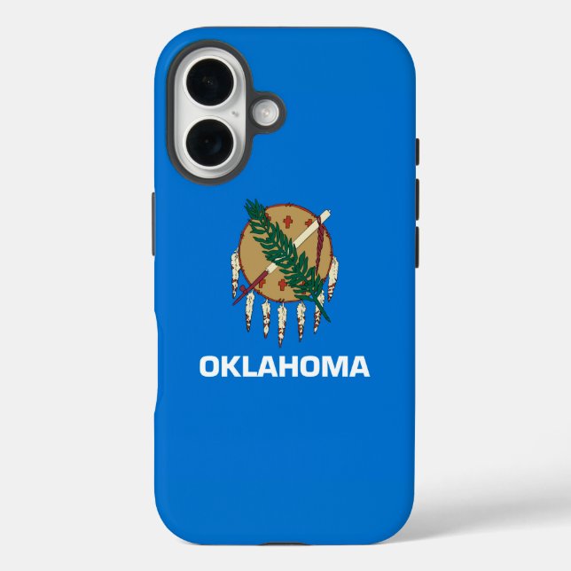 Dynamic Oklahoma State Flag Graphic on a Case-Mate iPhone Case (Back)