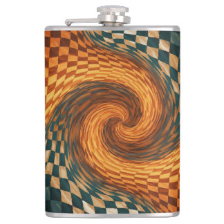 Dynamic Optical Illusion Art Hip Flask