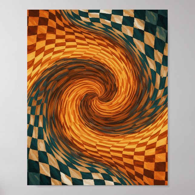 Dynamic Optical Illusion Art  Poster (Front)