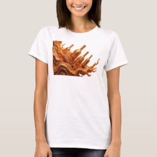 Dynamic Orange ABSTRACT ART Design T-Shirt