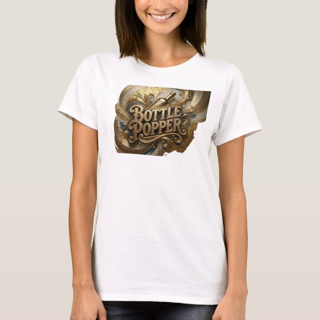 Dynamic Orange BOTTLE POPPER Shirt Design (Front)