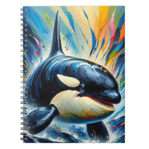 Dynamic Orca Power – Bold Abstract Sea Art Notebook