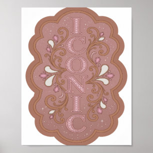 Dynamic Pink ICONIC Graphic Design Poster