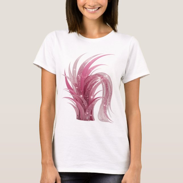 Dynamic Pink PINK GLITTERY PLANTS Custom Tee (Front)