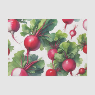 Dynamic Radish Watercolor with Bold Strokes Tissue Paper