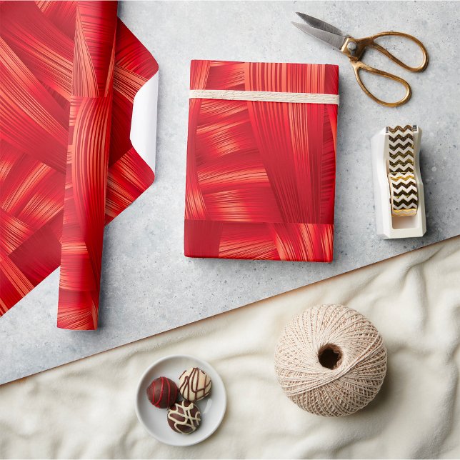 Dynamic Red Muscle Texture Abstract  Wrapping Paper (Creator Uploaded)