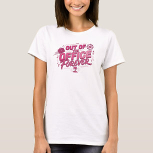 Dynamic Red OUT OF OFFICE Graphic Design T-Shirt
