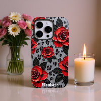 Dynamic Red Roses on Textured Canvas
