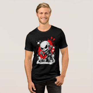 Dynamic Robot Art T-Shirt - Urban Manga Flair Tri-Blend Shirt