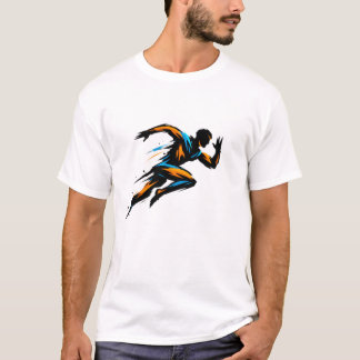 Dynamic Runner in Motion - Abstract Speed & Athlet T-Shirt