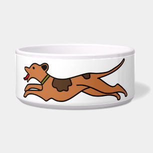 Dynamic Running Dog Bowl –Motion Vector Art Design