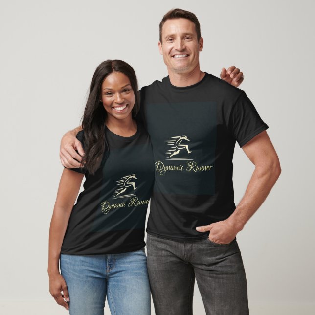 Dynamic Running Silhouette Design T-Shirt (Unisex)