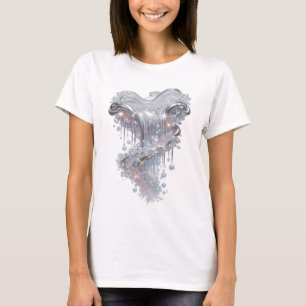 Dynamic Silver ABSTRACT ART Fashion Print T-Shirt