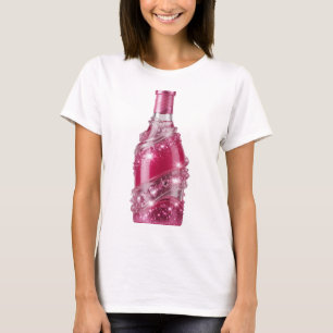 Dynamic Silver PINK GLITTER BOTTLE Quote Shirt