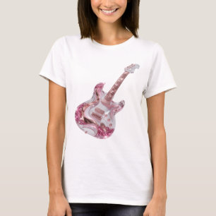 Dynamic Silver PINK GLITTER ELECTRIC GUITAR T-Shirt