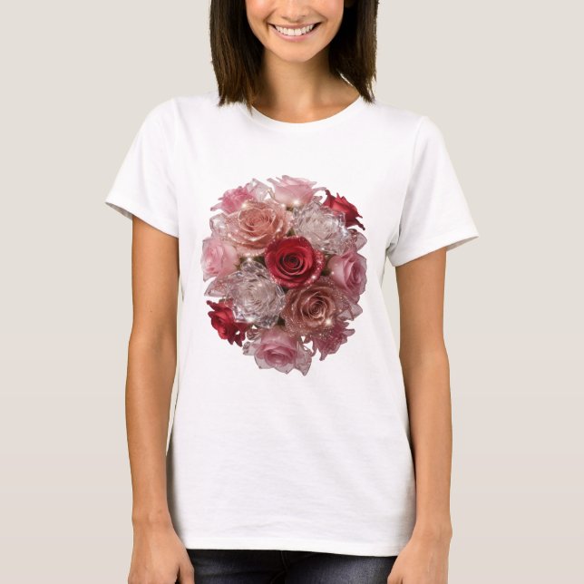 Dynamic Silver ROSE BLOOM Slogan Tee (Front)