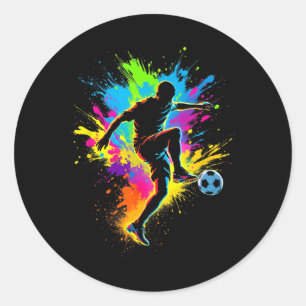 Dynamic Soccer _1  Classic Round Sticker