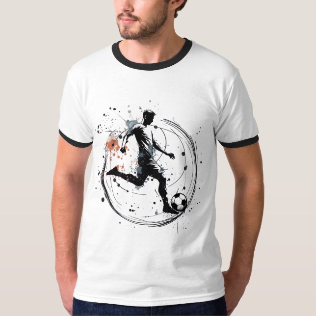 Dynamic Soccer Art T-Shirt (Front)
