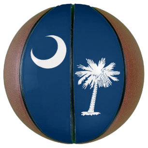 Dynamic South Carolina State Flag Graphic on a Basketball