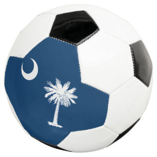 Dynamic South Carolina State Flag Graphic on a Football