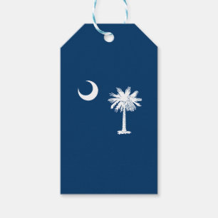 Dynamic South Carolina State Flag Graphic on a Gift Tags