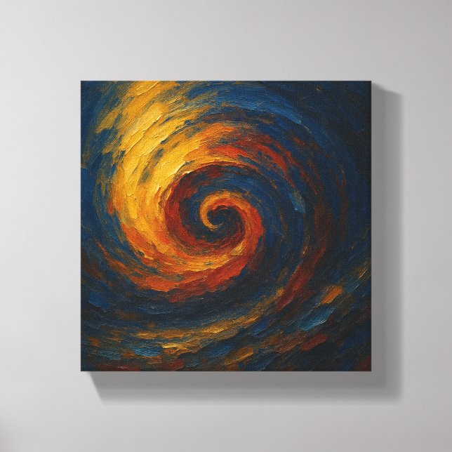 Dynamic Spiral Vortex - Abstract Energy Canvas Print (Front)