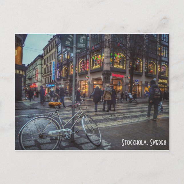 Dynamic streetview of Stockholm, Sweden Postcard (Front)