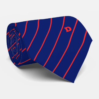 Dynamic Stripes: Blue and Red Striped Neck Tie