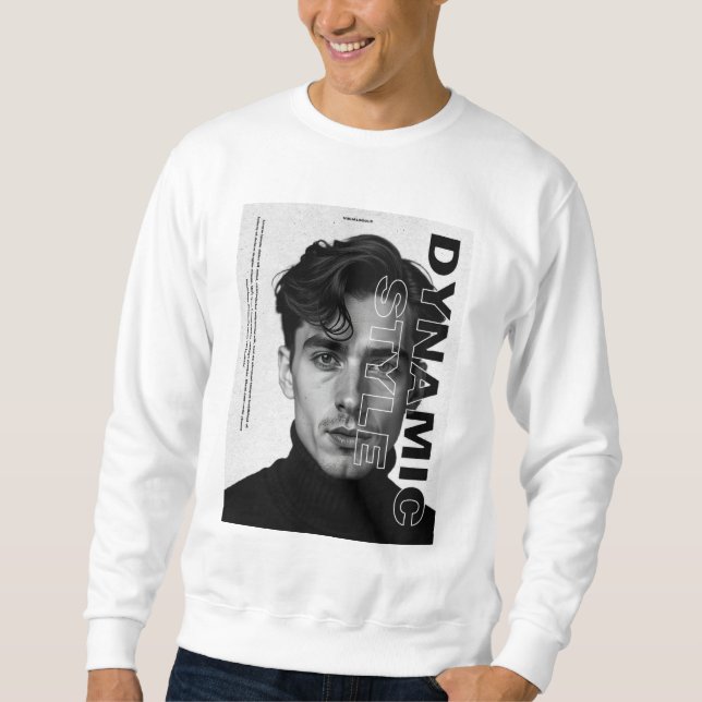 Dynamic Style – Monochrome Portrait Design Sweatshirt (Front)