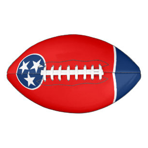 Dynamic Tennessee State Flag Graphic on a American Football