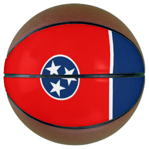 Dynamic Tennessee State Flag Graphic on a Basketball