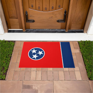 Dynamic Tennessee State Flag Graphic on a Doormat